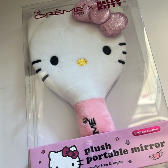 NIB the creme shop x hello kitty LE plush hello kitty portable mirror - Picture 7 of 9